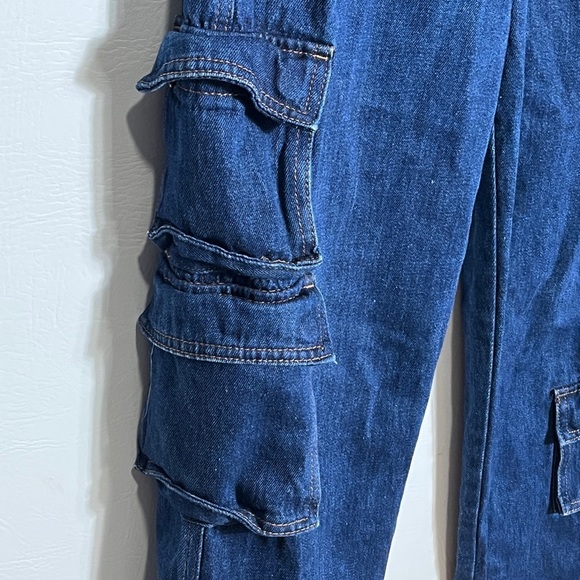 Empyre Tori Denim Cargo Jeans Baggy High waist sz 2 - Picture 5 of 13